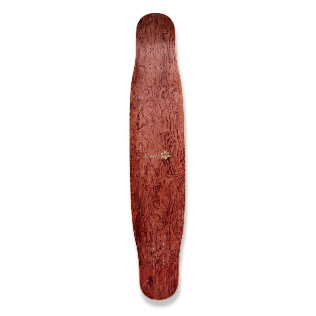 Rebirth 44.5" Dark Woodgrain Longboard deck - Custom Longboard Builder - SkatebruhSG