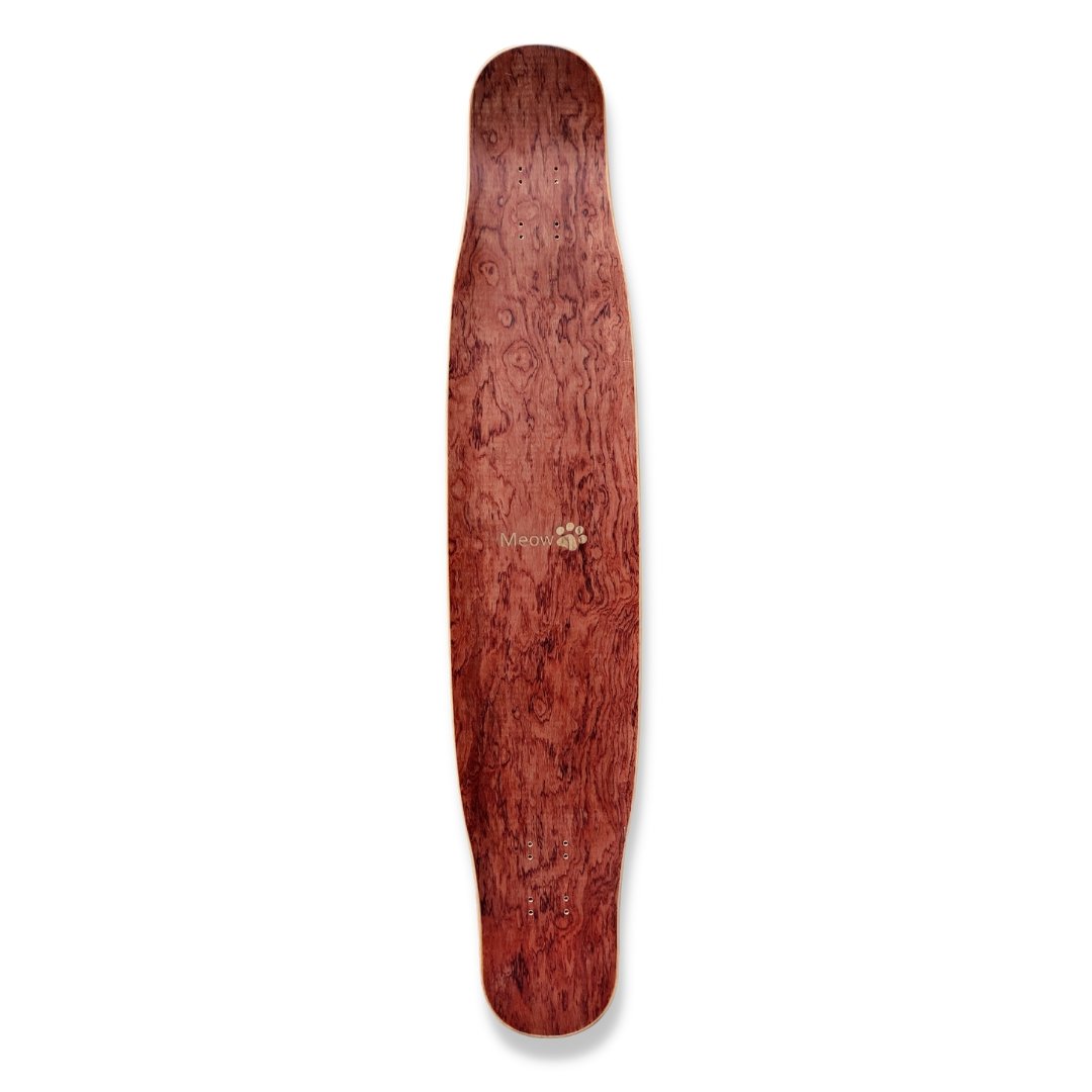 Rebirth 44.5" Dark Woodgrain Longboard deck - SkatebruhSG