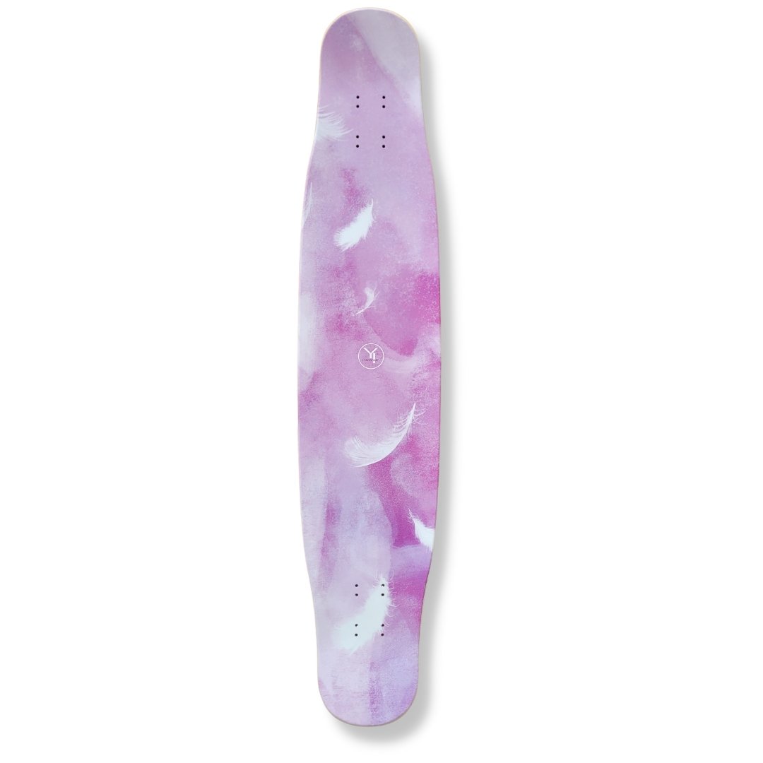 Rebirth 44.5" Feather Series Pink Longboard deck - SkatebruhSG