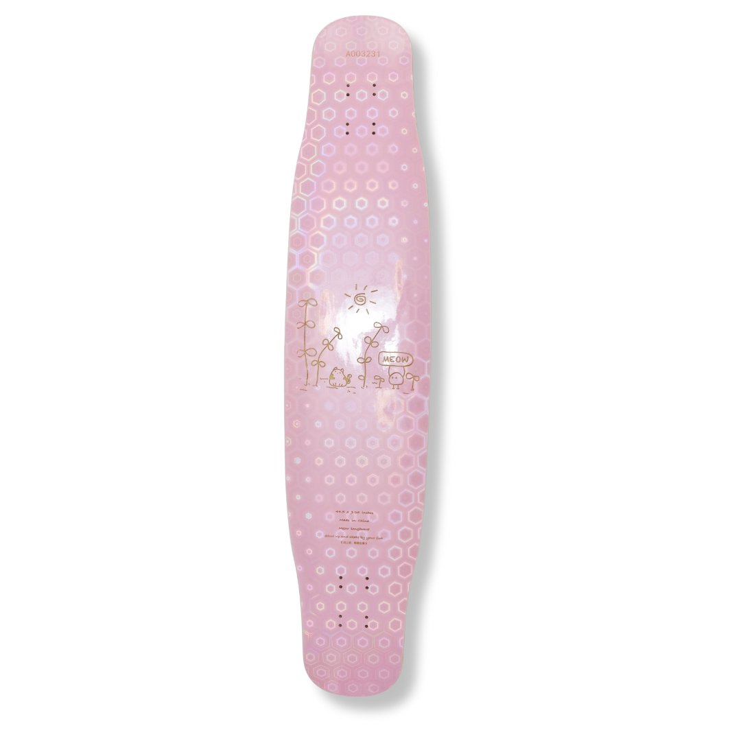 Rebirth 44.5" Laser Pink Candy Longboard deck - SkatebruhSG