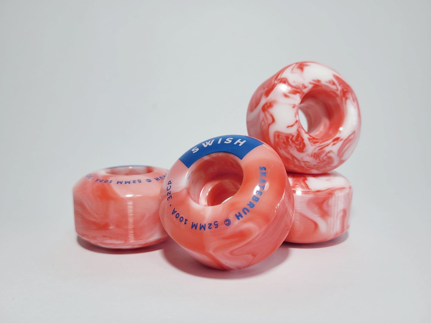 Skatebruh 52mm Pink Salt Swish Skateboard Wheels - Custom Skateboard Builder - SkatebruhSG