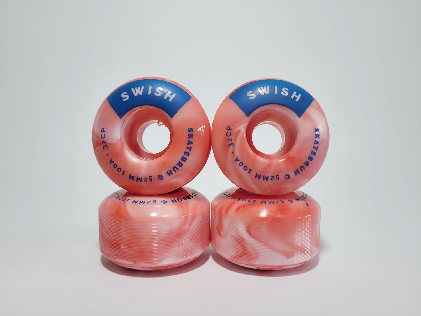 Skatebruh 52mm Pink Salt Swish Skateboard Wheels - SkatebruhSG