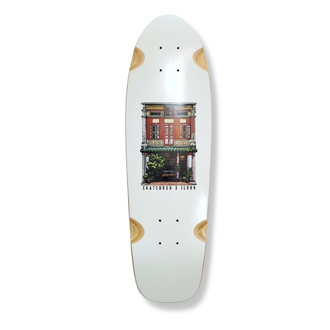 Skatebruh Shophouse Cruiser deck Custom Skateboard Builder SkatebruhSG