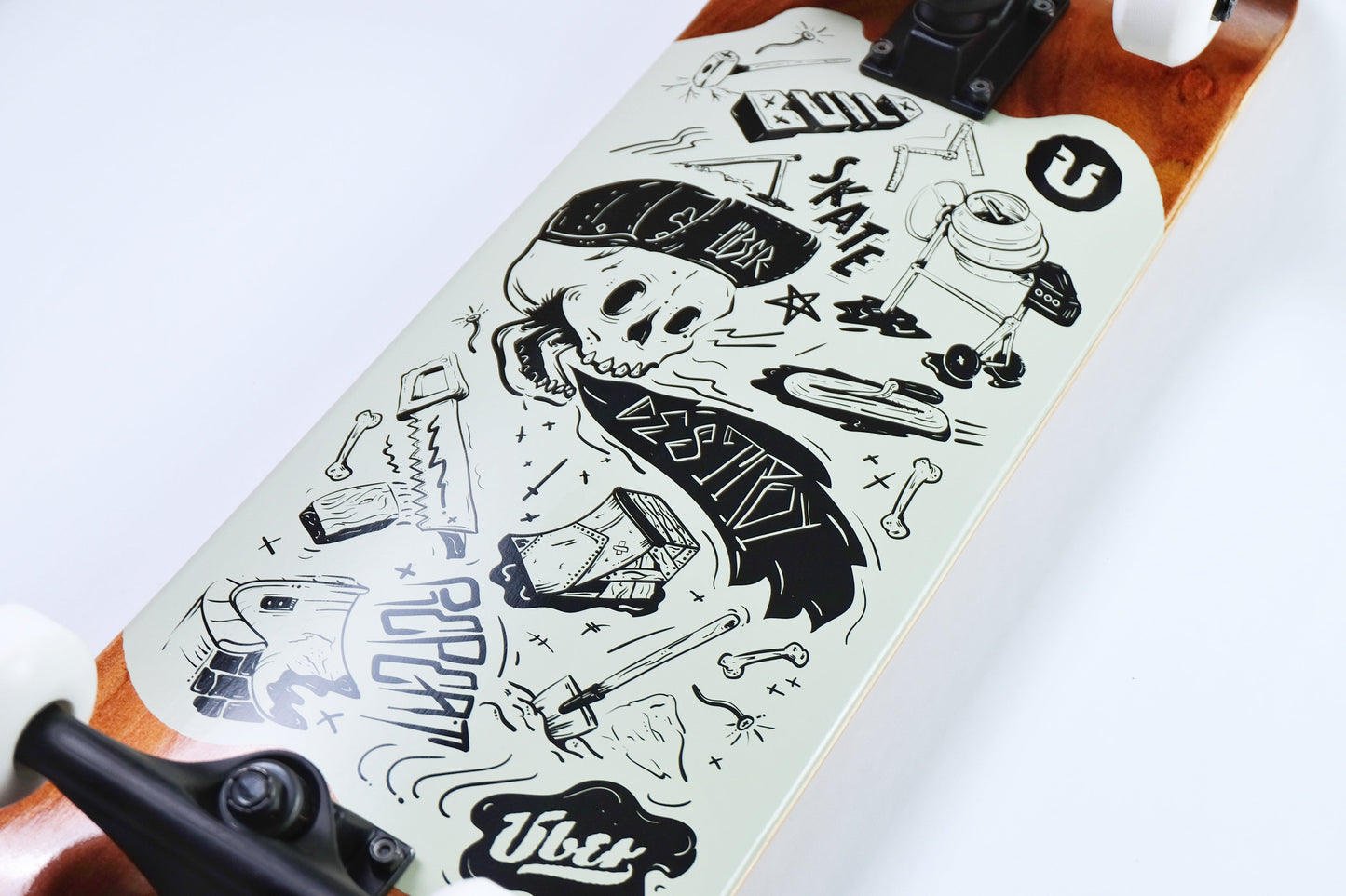 Uber DIY Brown Skateboard - SkatebruhSG