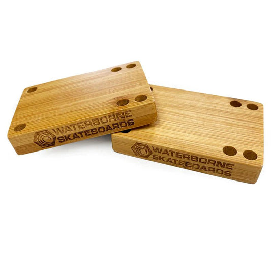 Waterborne 12mm Bamboo Block Risers - Custom Longboard Builder - SkatebruhSG